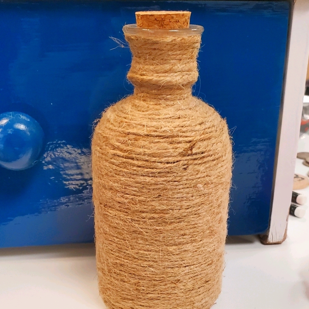 Handmade Twine Wrapped Jar